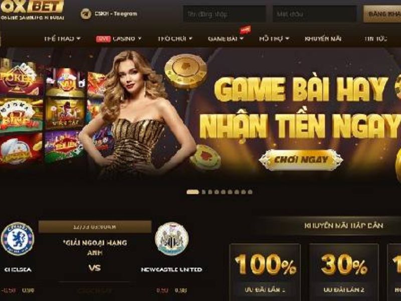 Giao diện Oxbet được thiết kế tinh tế và bắt mắt