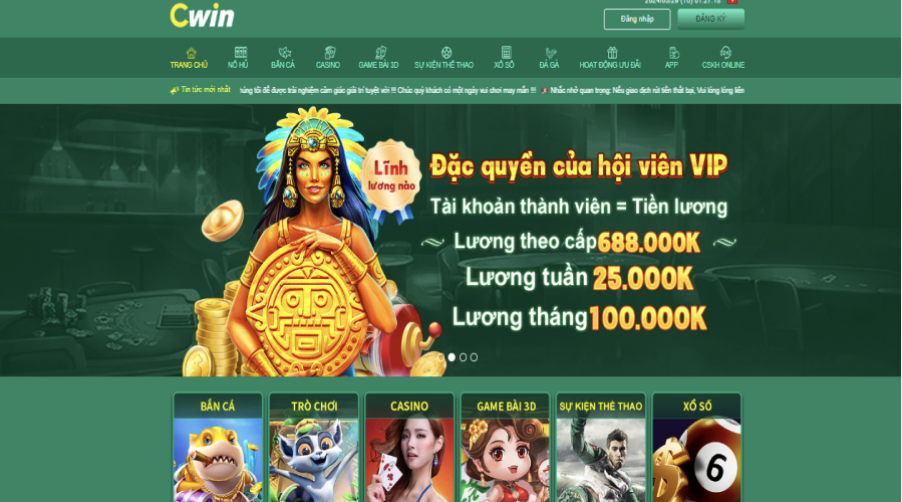 Giao diện bắt mắt khi tham gia giải trí tại đây