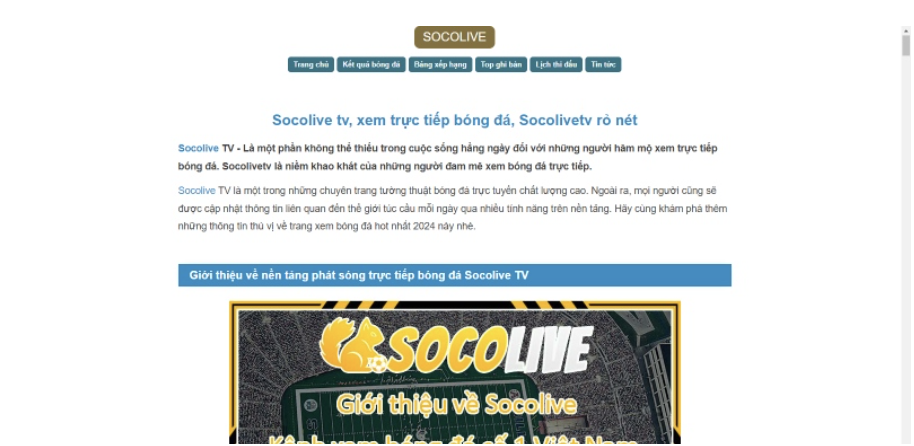 Một vài tính năng siêu ấn tượng tại Socolive TV